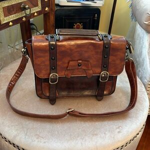 EUC VTG-STYLE *BOW* Messenger Purse Womens School Satchel Messenger Bag